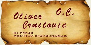Oliver Crnilović vizit kartica